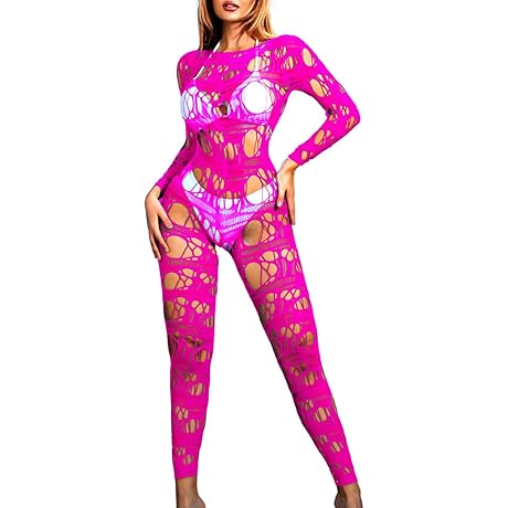 Sensational Pink Fishnet Bodysuit