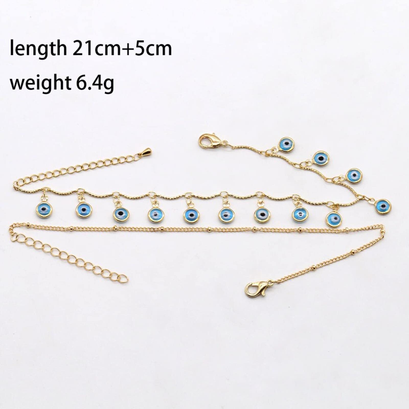 Evil Eye Cactus Anklet Argent Sterling, Bracelet Cheville, Chevilles Pour Femmes, Cheville Swarovski Birthstone, Bijoux Evil Eye - Canada