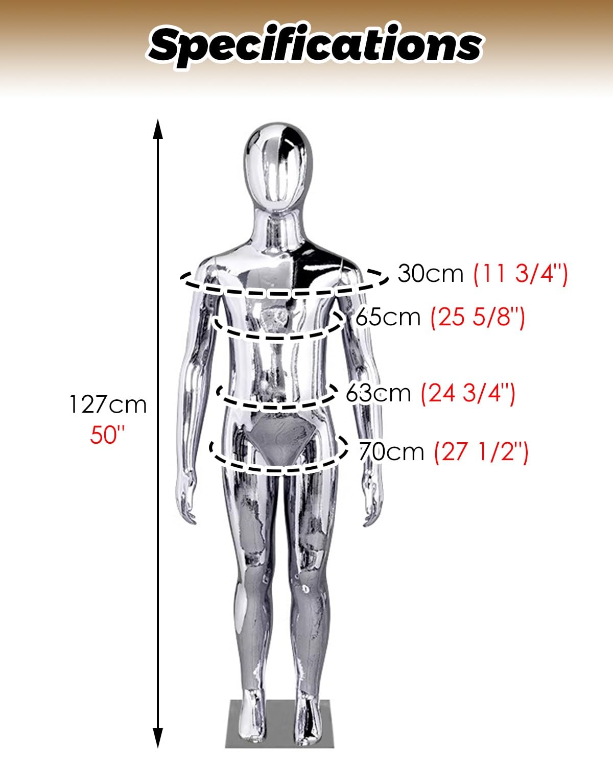 Manekin, błyszczący manekin dziecięcy z włókna szklanego, forma sukienki na całe ciało dla dzieci, 127 cm, srebrny manekin ekspozycyjny do cosplay i sklepu, prezentacja odzieży młodzieżowej, wysokość