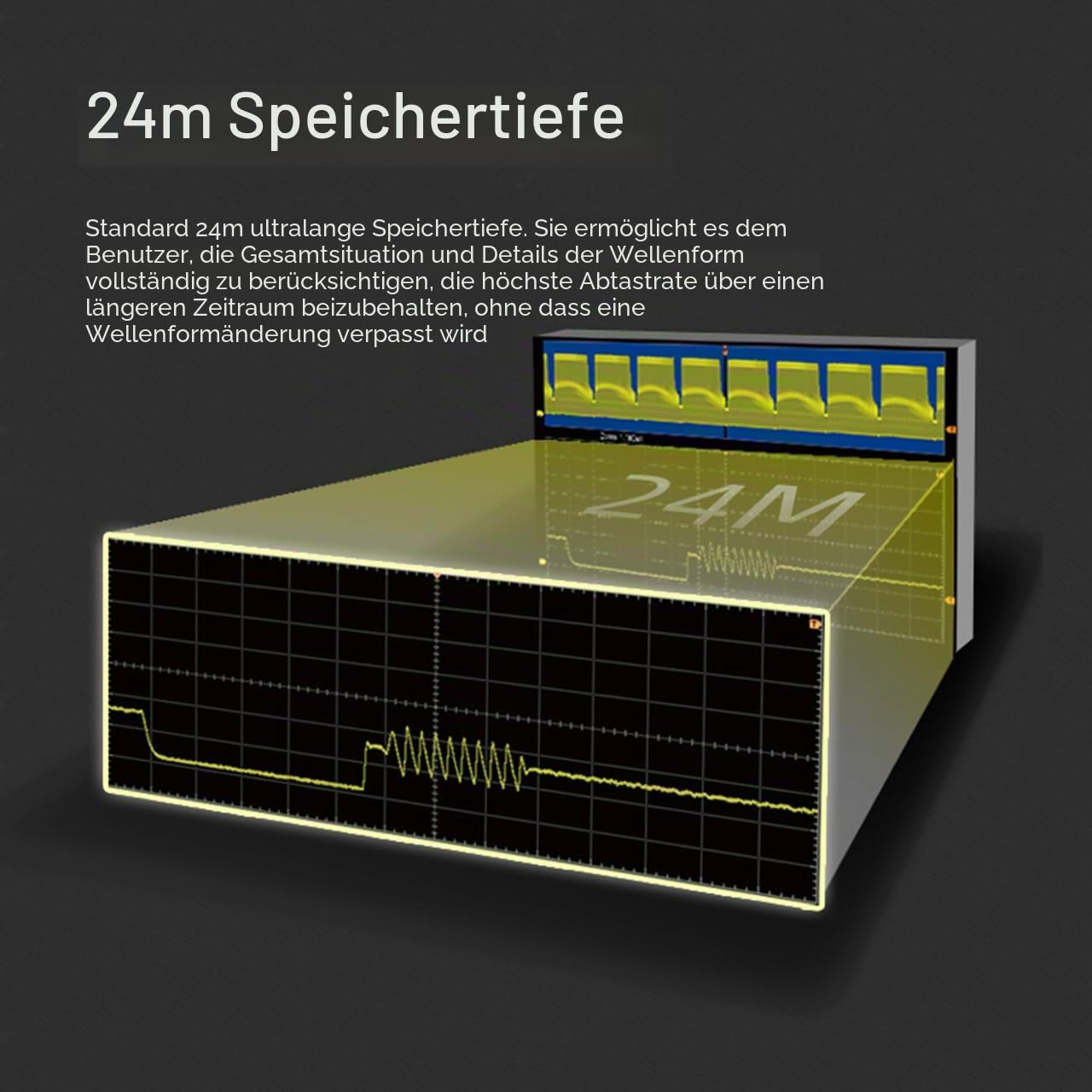 RIGOL Oszilloskop,DS1104Z Plus Digital Oszilloskop,100MHz Bandbreite,4 Analogkanäle,16 Digitalkanäle,24Mpts Speichertiefe,1G Sa/s Abtastrate,freie Trigger- und Dekodierfunktionen,3 Jahre Garantie