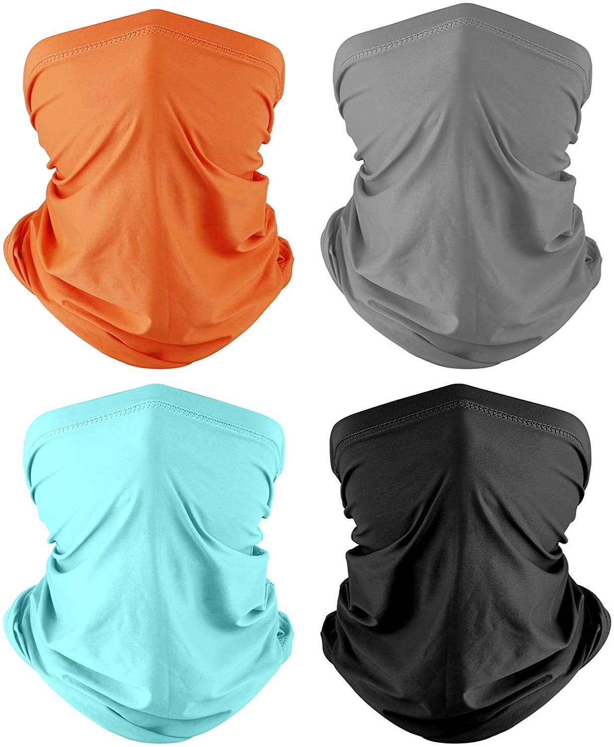 PAROPKAR Neck Gaiter Bandana Hijab Tube Face Mask: Sun/Dust Protection Breathable Outdoor Headwear Balaclavas Cover Scarf Gator Cover Headwrap for Men Women (Red)