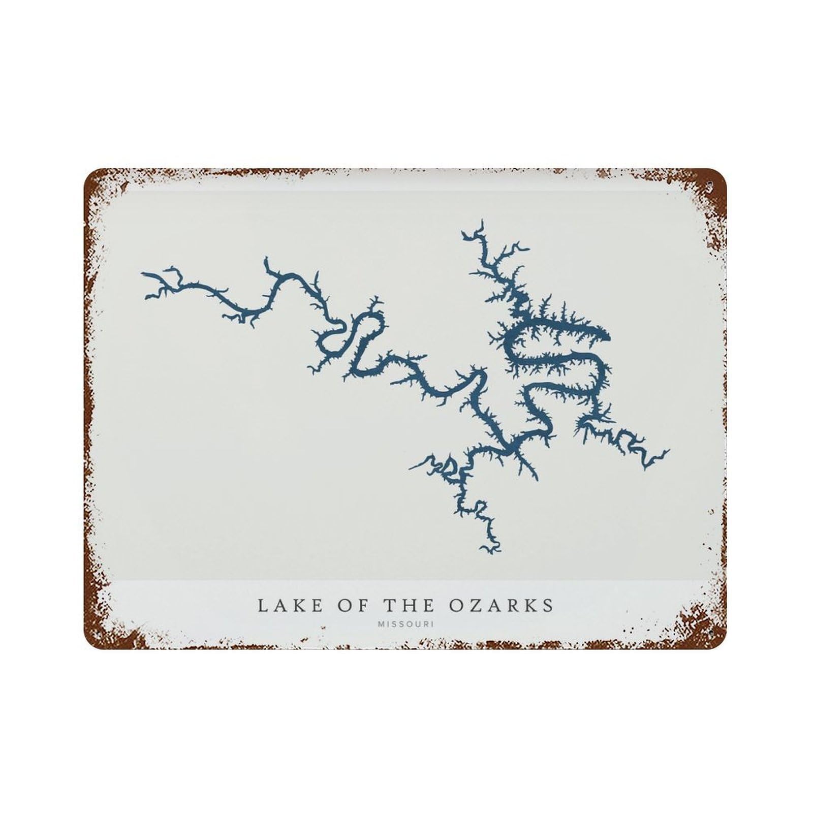 xiaoxiaoshen Lake of The Ozarks Map Missouri (2) Wall Decor Art Metal Tin Poster Modern Home Decor Art Home Bar Shop Decorations Vintage Sign 30x40cm