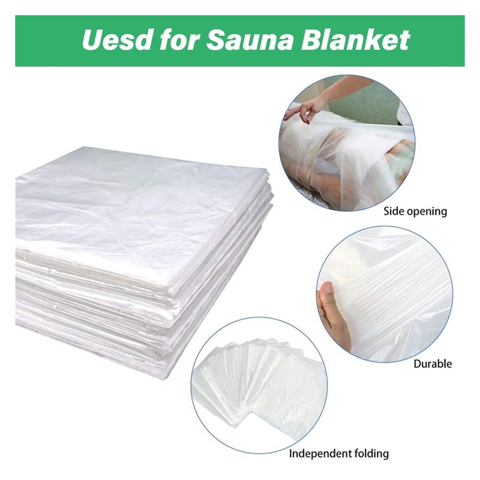 Sauna parowa, 50 sztuk/worek koc do sauny na podczerwień, torby do kąpieli koc do sauny arkusz z tworzywa sztucznego, koc do sauny folie 47 "x 82"