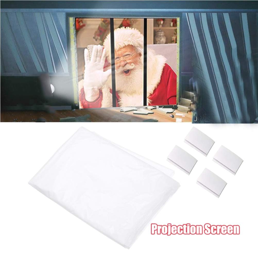 Rear Projection Screen for Window, 25x23x1 Cloth Rear Projection Screen for Virtual Halloween and Christmas Window Projection Videos