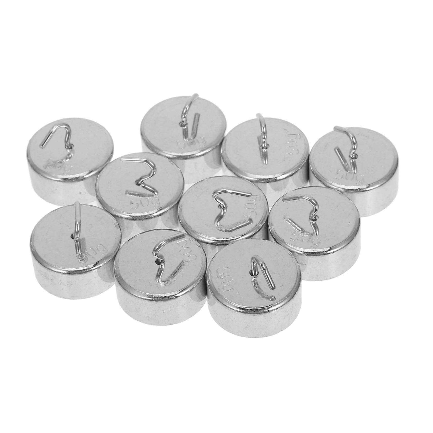 MUCKLILY 10pcs Metal Calibration Weights for Laboratory Use Heavy Duty Weighing Instruments for Accurate Scale Calibration Scientific Experiments