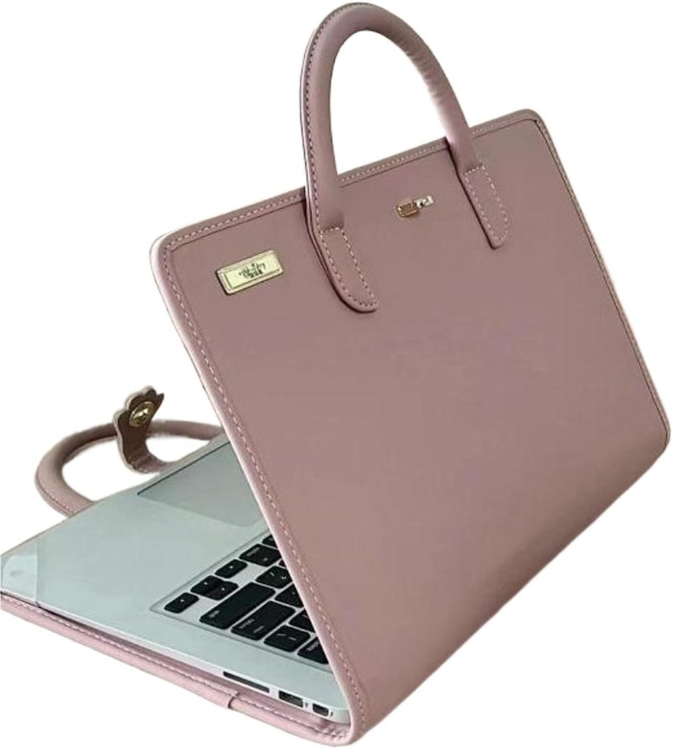 PU Laptop Sleeve Pink with Handle Protective Case Laptop Bag