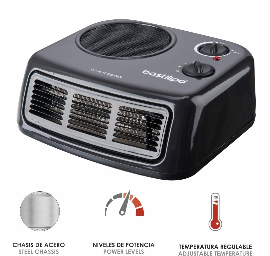 TLM-2000G - Termoventilatore PTC a basso consumo da 2000 W di potenza con telaio metallico e termostato regolabile