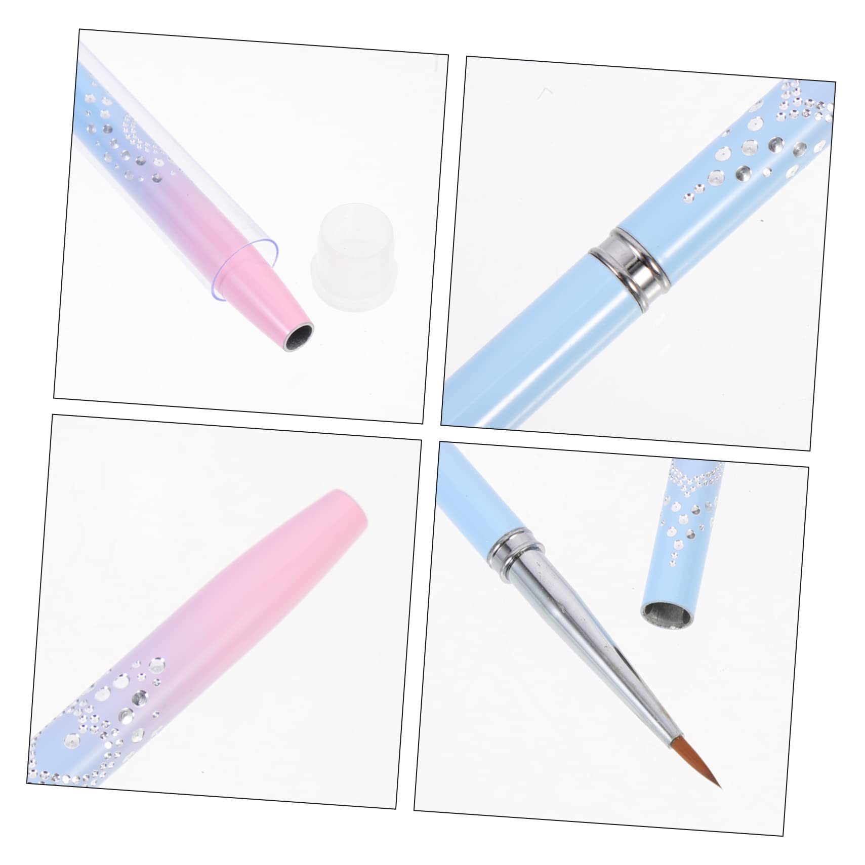 FRCOLOR 15pezzi Pennello Per Nail Art Professionale Per Manicure e Decorazione Unghie Manico Resistente Pennelli Per Unghie Con Testa Per Risultati Perfetti Strumenti Per Salone e Uso