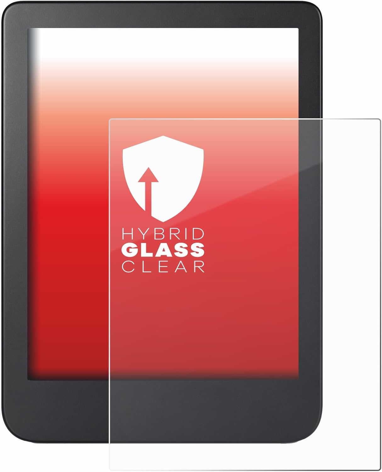 upscreen Screen Protector Film compatible with Kobo Clara 2E - 9H Glass Protection, Extreme Scratch Resistant