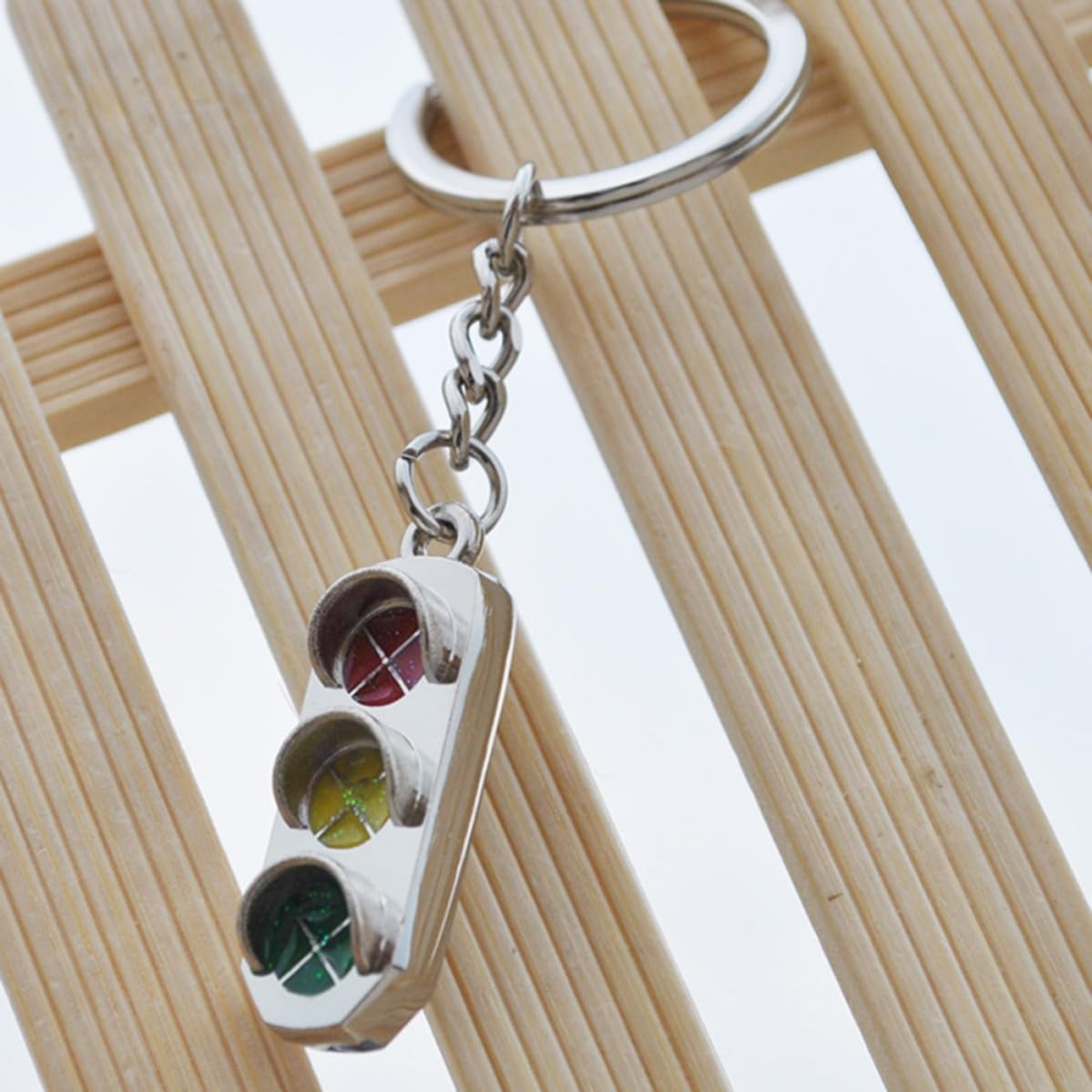 MAGICLULU Creative Metal Traffic Light Keychain Pendant for Everyday Carry image 5