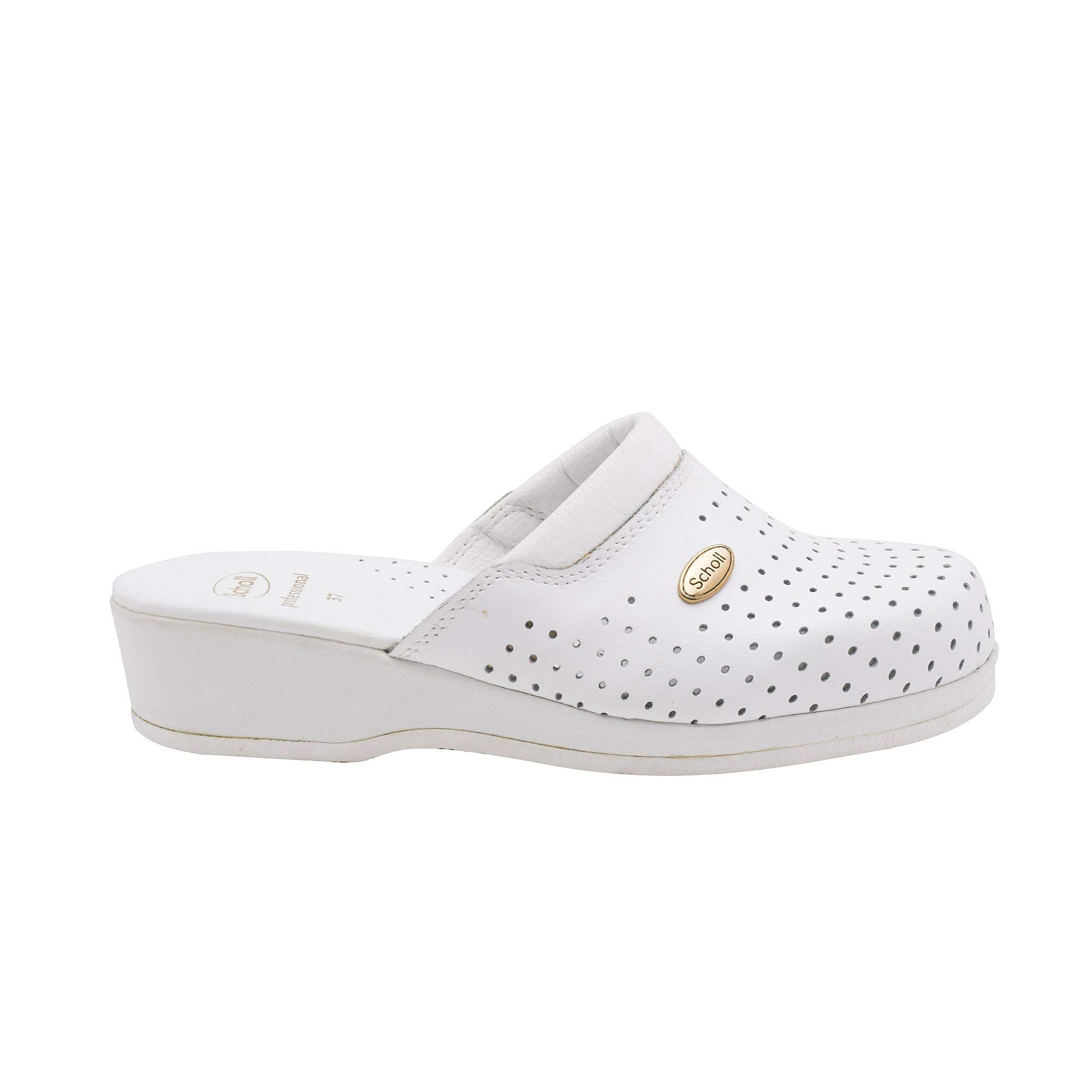 Scholl Linea Professionale Clog Backguard, Bianco, 36 EU