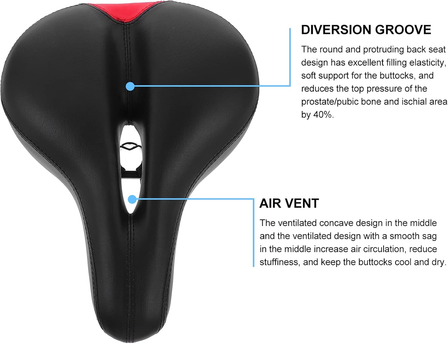 UPKOCH Comfortable Bike Seat Pad Stationary Exercise Bike Saddle Fitness Part Soft Cushion