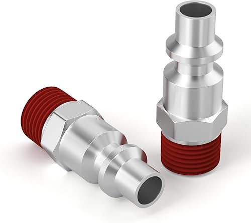 Miniatura 42 de GASHER Enchufe de aire industrial hembra NPT de 1/4 pulgadas, enchufes neumáticos 300PSI (paquete de 10)