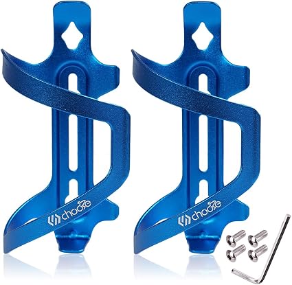 Chooee Bicicletta Portaborraccia，2Pcs Alluminio Portaborraccia per Bici/MTB， Blu : Sport e tempo libero
