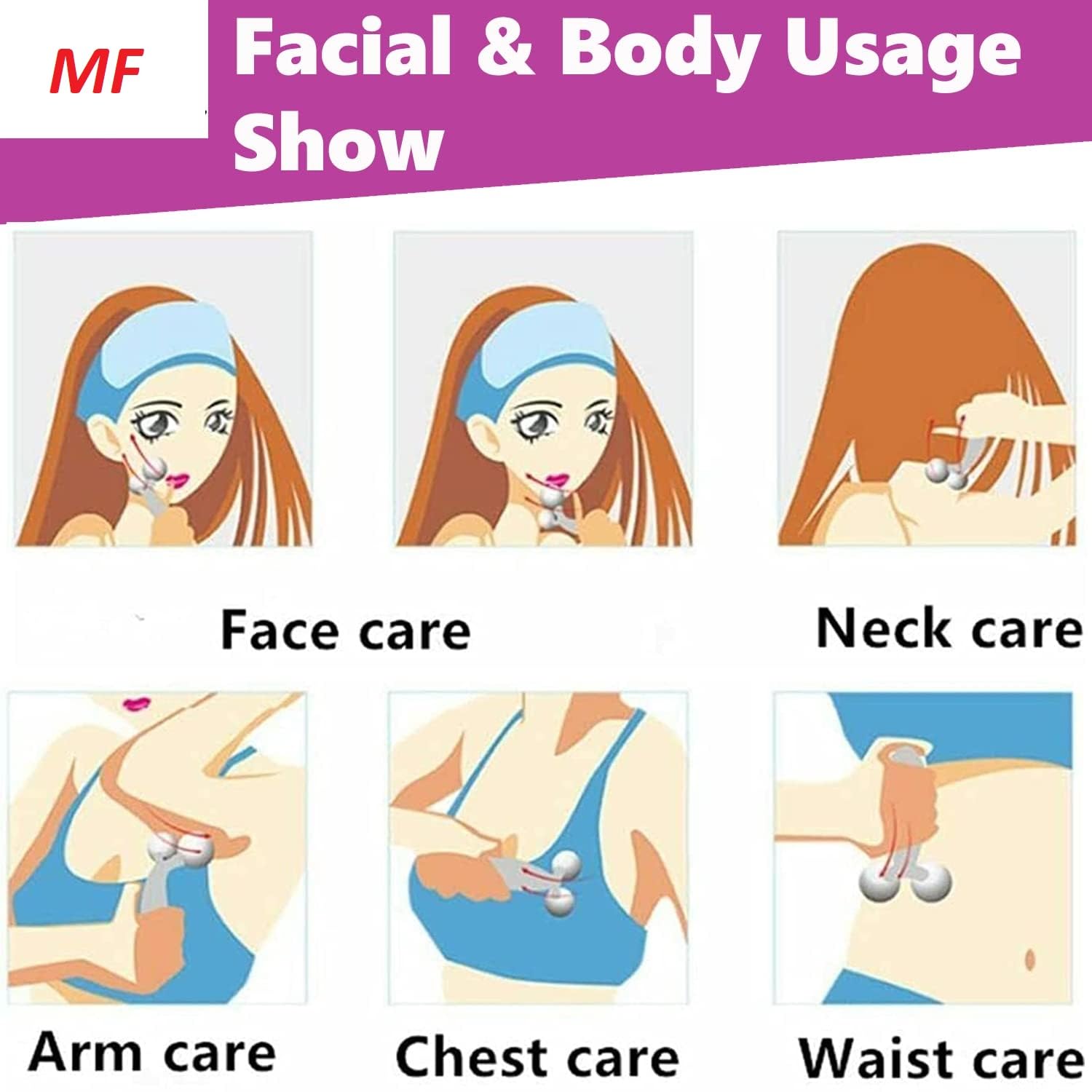 MF 3d Manual Face Massager For Women | Facial Massager & Face Roller For Glowing Skin | Self Care Product | Body Massage Tool | Full Body Shape Lifting Wrinkle Remover Facial Massage Relaxation 3 61cgiYYabwL. SL1500