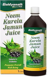 Baidyanath Ayurved Neem Karela Jamun Juice -1000ml | Natural Remedy for Blood Sugar Management & Reduces Bad Cholesterol |... Price In India