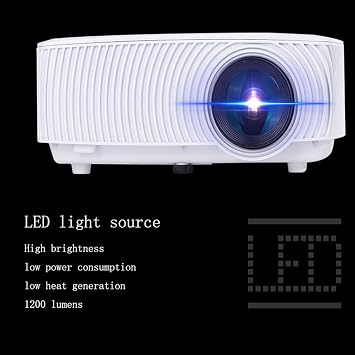 Home Micro Portable LED Projector YG816 Wireless WiFi Projector 1080P HD Compatible HDMI/USB/AV/VGA Home Theater Media Player for Entertainment