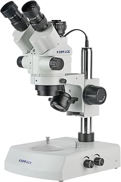 KOPPACE 3.5X-90X Stereo Trinocular Microscope | 0.5XCTV Interface & Dual LED Top/Bottom | Industrial, PCB Repair