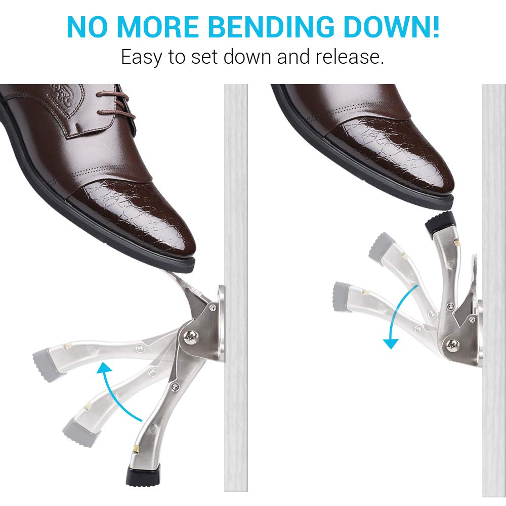 Heavy Duty Door Stopper,Kickdown Door Stop for Heavy Door, Easy to Set