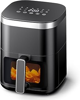 ノンフライヤー 4.5L ノンオイルフライヤー エアフライヤー 1-5人用 可視窓 大容量 家庭用 省エネ ノンフライヤー機 LEDディスプレイ 日本語レシピ付き タイマー 自動電源オフ PSE認証済み Wallfire