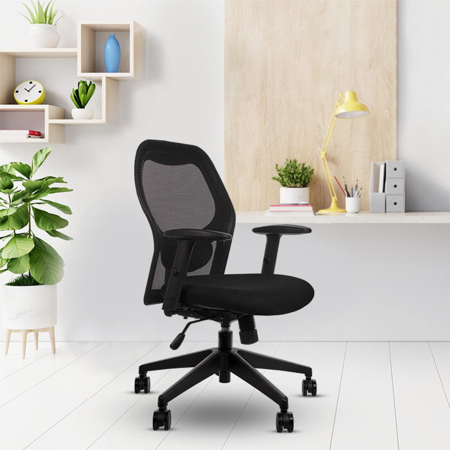 Wipro Furniture Alivio Mid Back Mesh Ergonomic HomeOffice Chair with