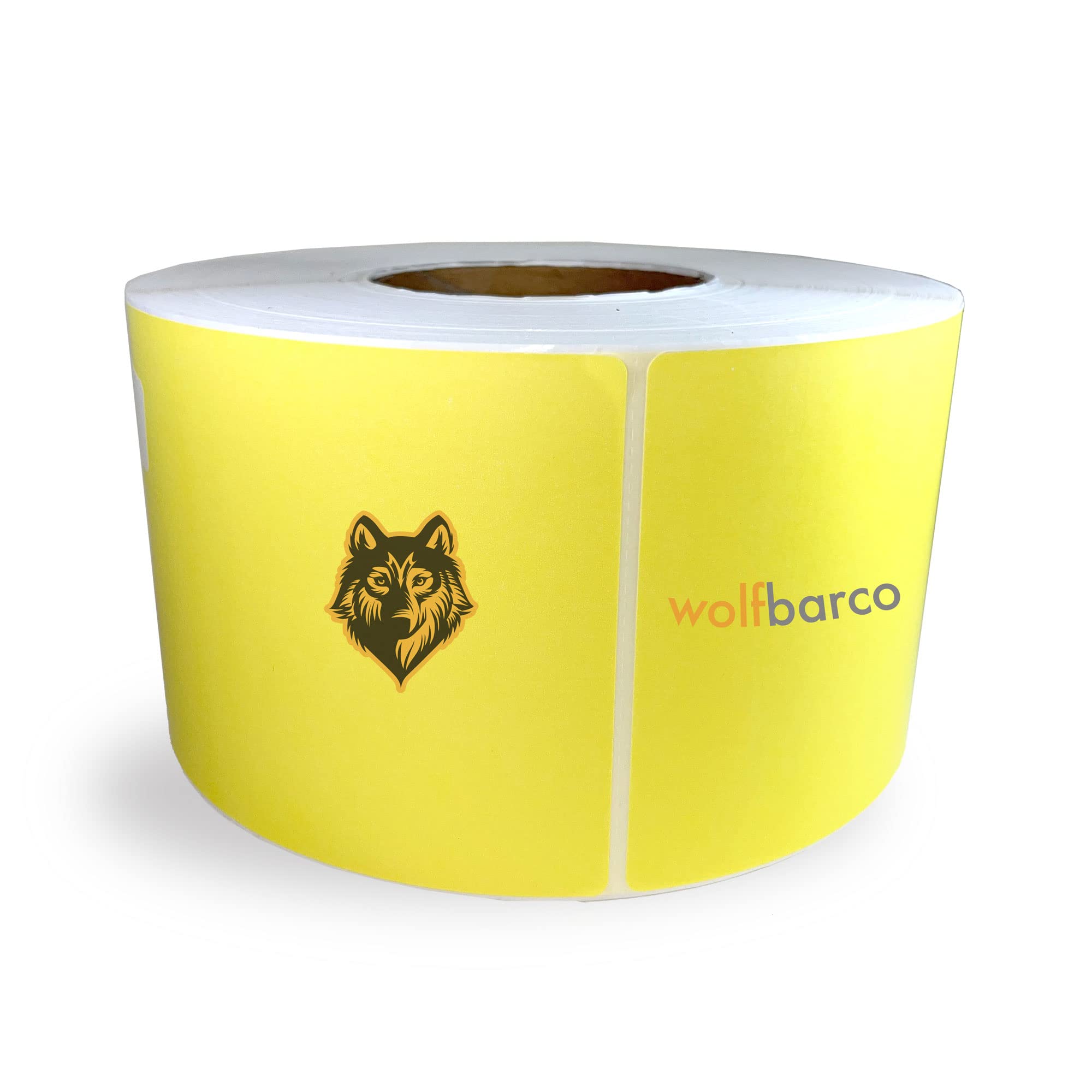 Etichette in carta a trasferimento termico, grado industriale, 10 x 15 cm, giallo, con perforazione, nucleo da 7,6 cm, diametro esterno da 20,3 cm, 1000 etichette/rotolo (4 rotoli per scatola
