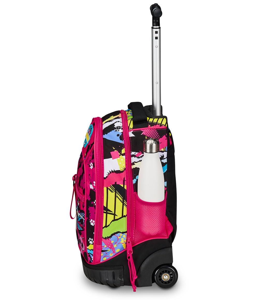 Mitama Trolley Run Scuola Too Cute,Doppio Scomparto, Rosa, Scuola Elementare e Tempo Libero, Bambina Ragazza