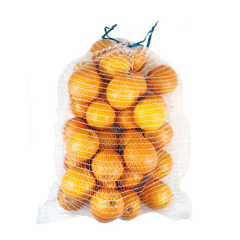 PAMPOLS Pack 500 Sacos de Malla para Naranjas, Cebollas o Frutos Secos con Cierre y Asas | Peso Util 10kg | Malla Red Raschel | Medidas 37x50cm | Color INCOLORO