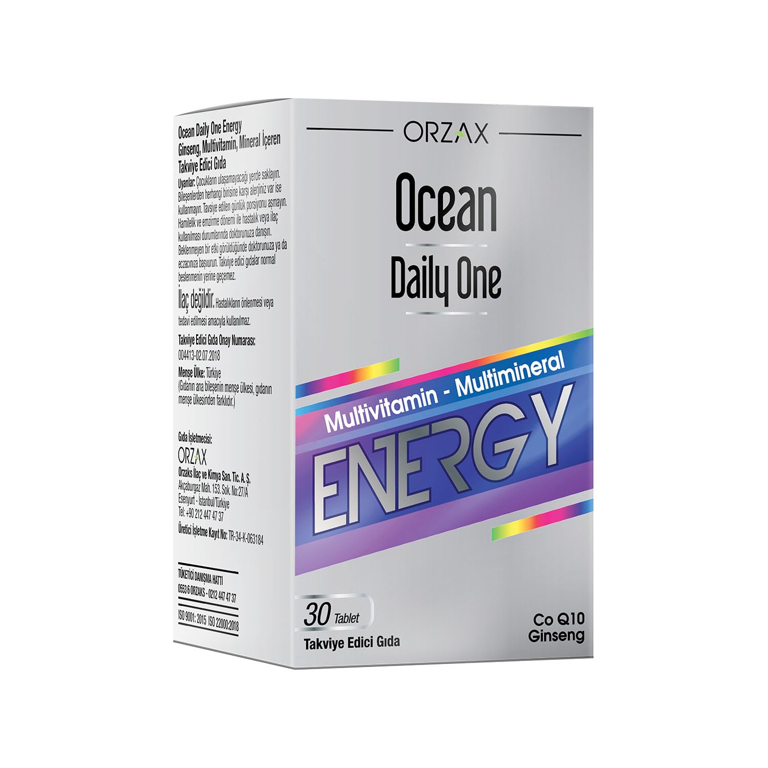 Ocean Daily One Energy Multivitamin & Multimineral 30 Tablet Takviye Edici Gıda