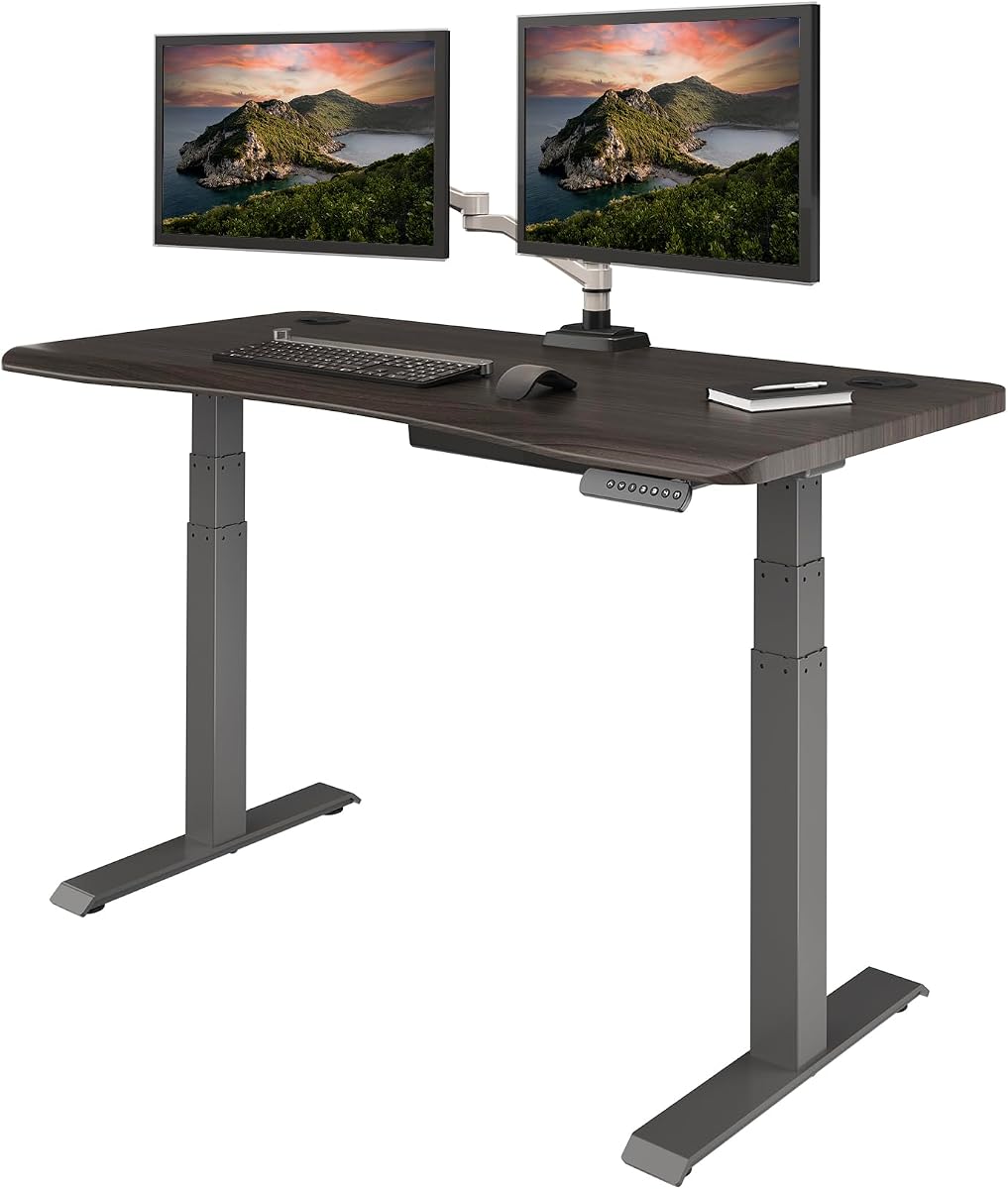 Escritorio eléctrico de pie Ergo – 54x26 – Espresso/Pizarra