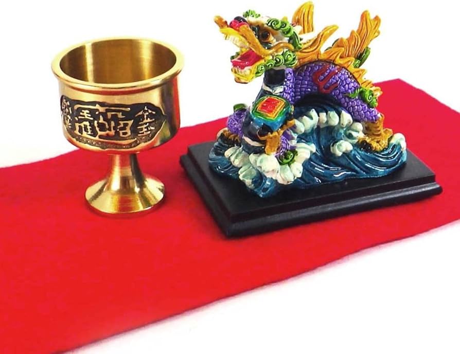 樹脂製カラー風水　龍ミニ置物 龍 風水 2個セット　縁起物 Amazon.co.jp: 株式会社廣友 樹脂製ラッキーカラー 風水龍ミニD