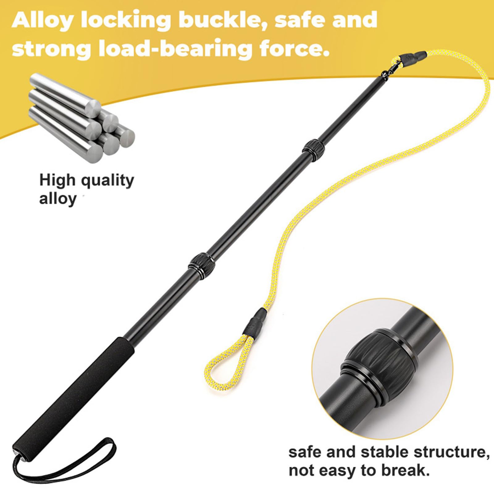 Hunde Streichseil mit ausziehbarer Stange und Sicherheitsnylon zum interaktiven Spielen des Hundes mit ausziehbarer Stange und Nylon