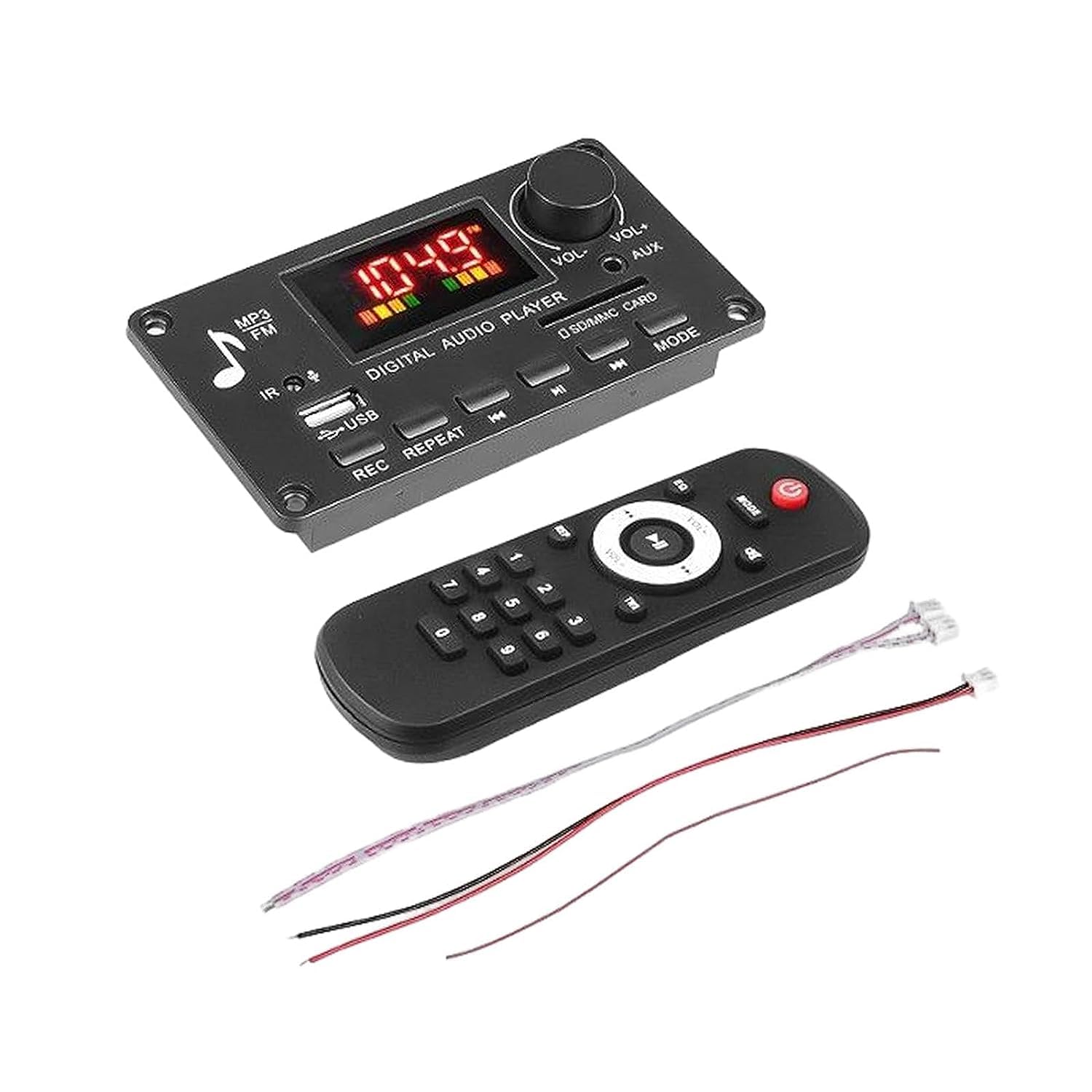 Audio Module 12V USB TF USB FM Car Radio with RC TWS MP3 Amplifier Board-image-12