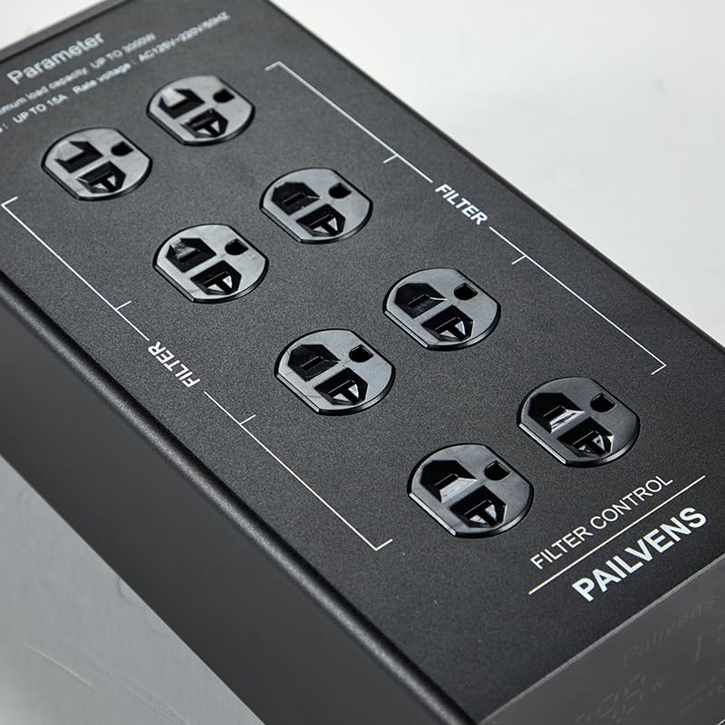 AC Power Filter 8 Wege HiFi Power Conditioner mit LED Display G20 Schwarz