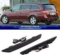 Vista 2 de 3 en 1 para 2011 2012 2013 2014 2015 2016 2017 Honda Odyssey Reflector de Parachoques Trasero LED Luz de Freno Señal de Giro Lente Ahumada