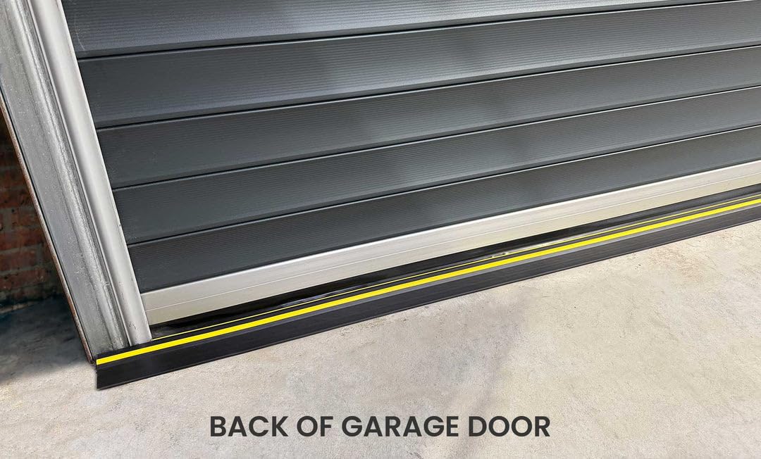 Kit de joint de seuil de porte de garage de 2 cm de haut, longueur de 3,73 m | PVC souple | Le kit complet comprend 2 adhésifs | GaraDry