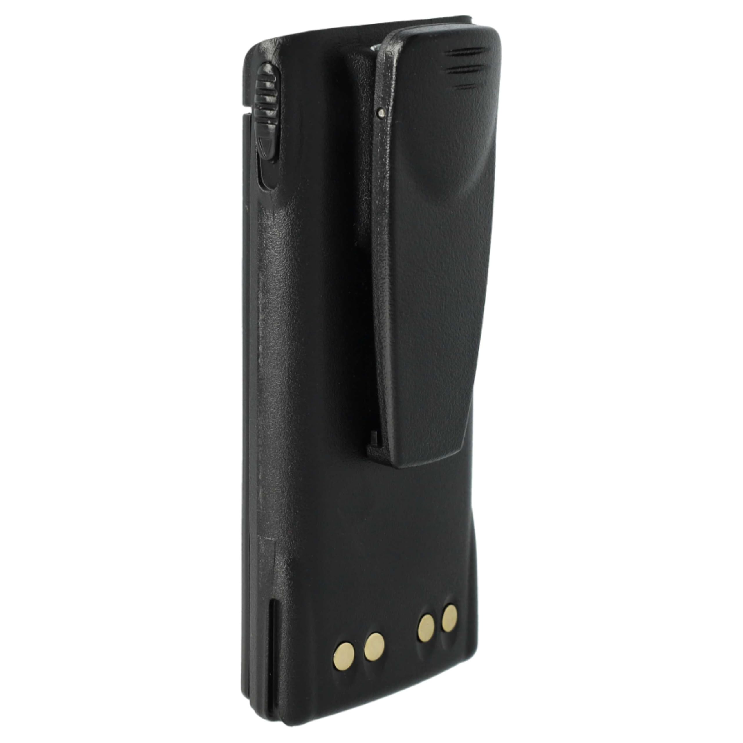 vhbw 2x batteria compatibile con Motorola GP339, GP540, GP340, GP360, GP380 radio (1800mAh, 7,2V, Li-Ion) + clip