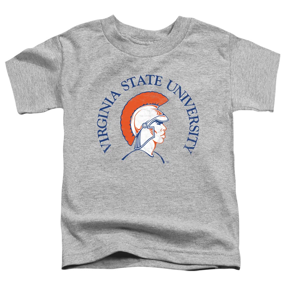 Virginia State University Official Trojans Logo Unisex Toddler T Shirt,Athletic Heather, 4