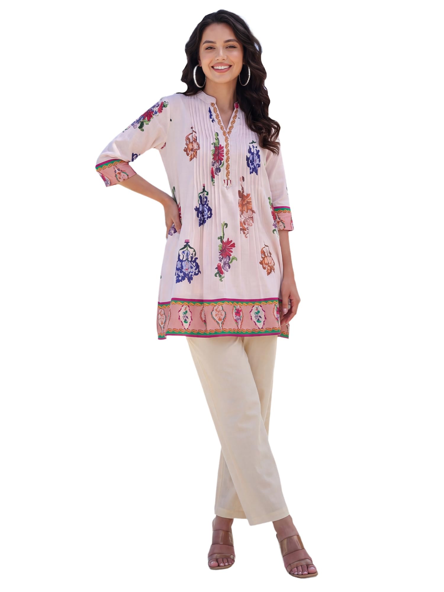 indo era Women's Pure Cotton Floral Printed Kurta & Pant Set-picture-45
