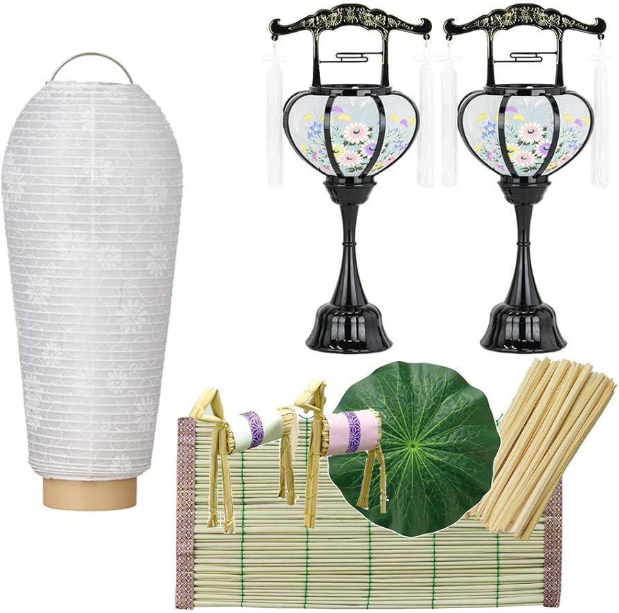 Amazon｜お仏壇のはせがわ 盆提灯・お盆用品初盆セット 岐阜提灯 初盆