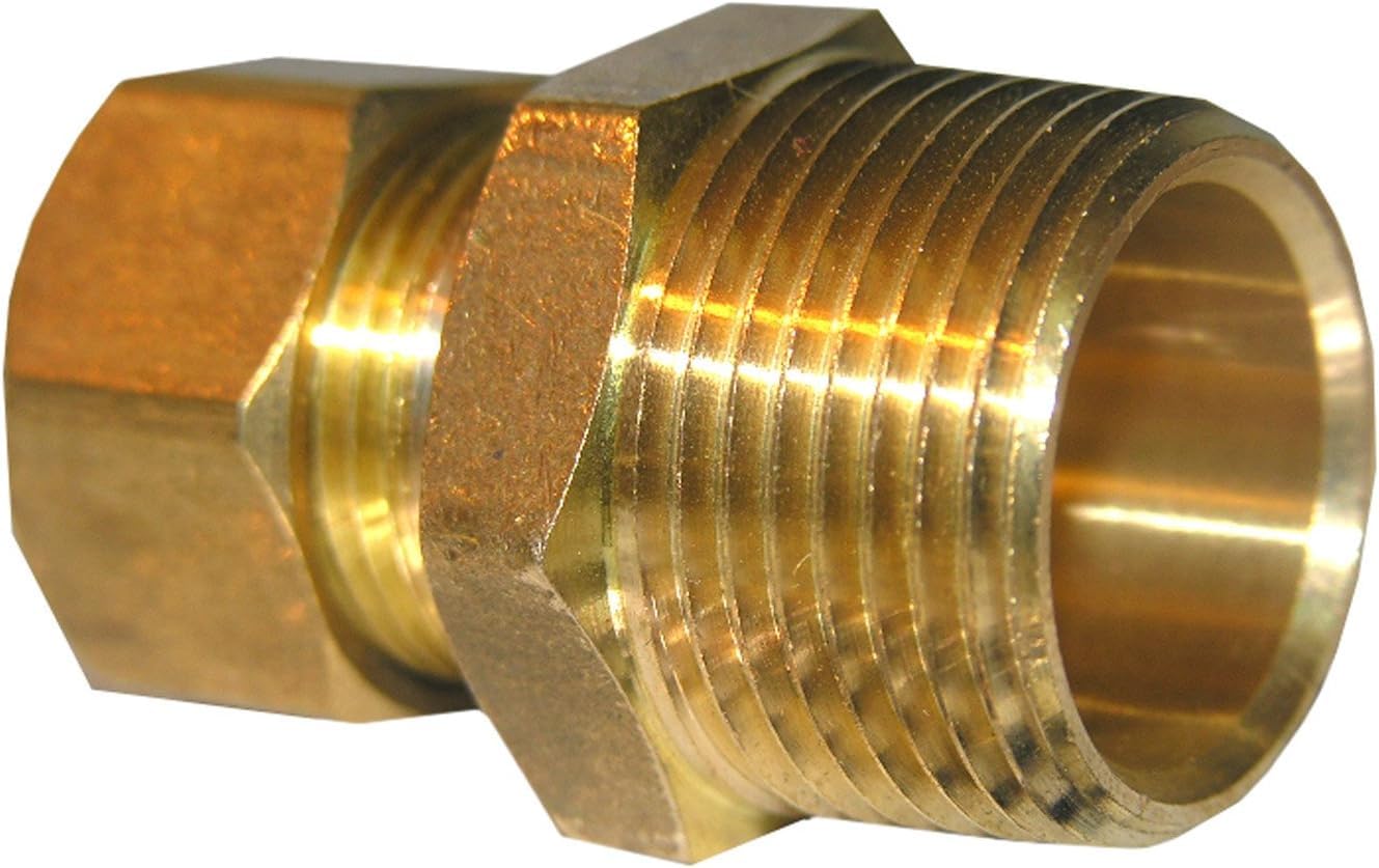 LASCO 17-6861 5/8-Inch Compression by 3/4-Inch Male Pipe Thread Brass Adapter
