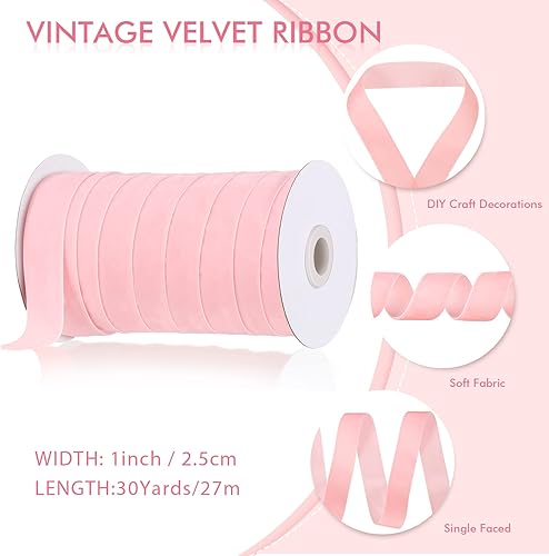 Miniatura 140 de Chuangdi 3/8 pulgadas, 60 yardas, cinta de terciopelo azul verde azulado de Navidad, cintas anchas de terciopelo vintage para adornos de árbol