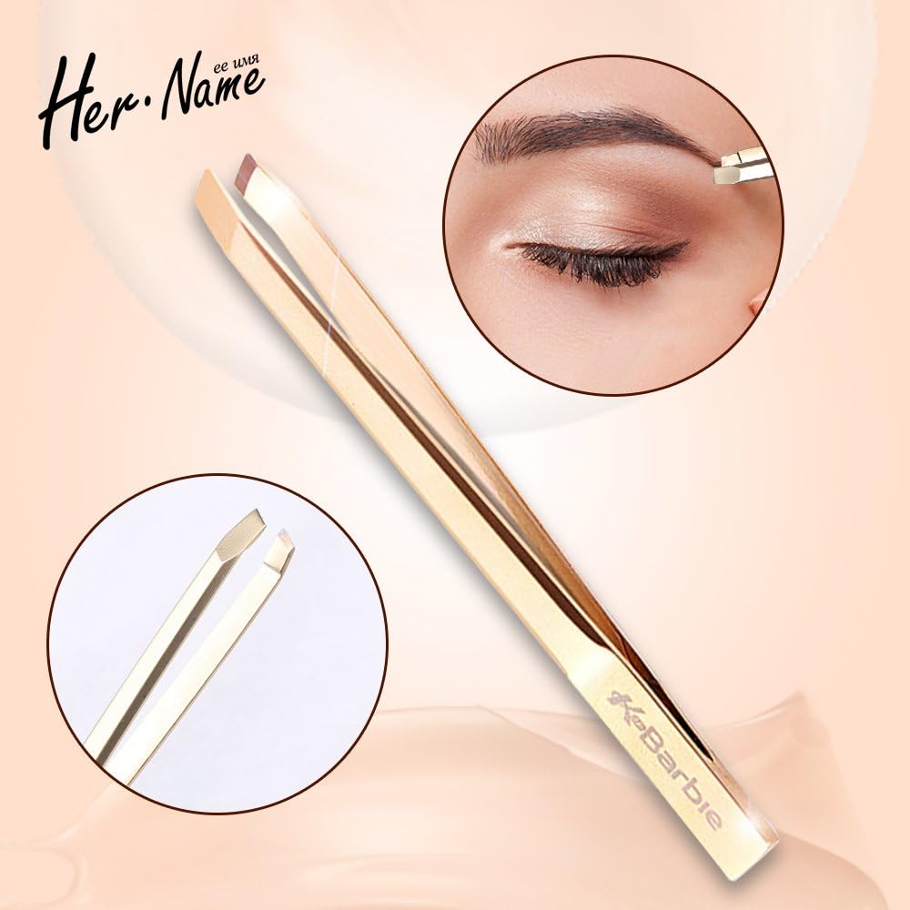 grab it Professional Eyebrow Stainless Steel Tweezers Scissors with Travel Case - Best Precision Eyebrow Tweezers For Your Daily Beauty Routine! Unwanted Hair