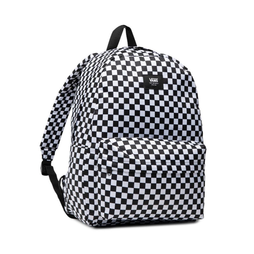 Vans Men's Black Backpacks, One Size, Old Skool Grom Check Backpack