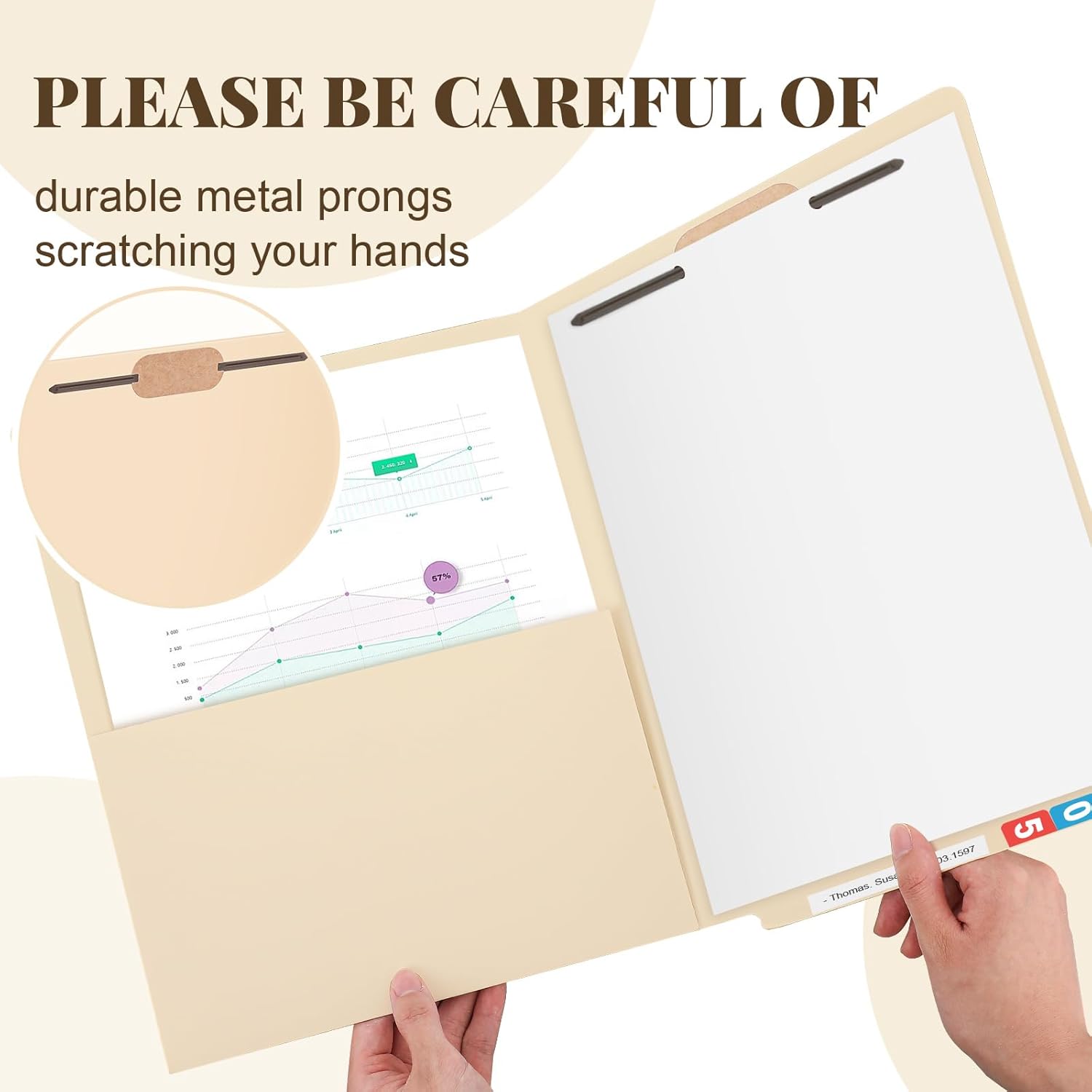 Skyygemm 24 Pack End Tab Pocket Folder with Fastener, Manila Classification Folders with 2 Prongs, Straight Cut Tab, Half Page Pocket Inside Front, Letter Size 5 61cgnFEHQfL. AC SL1500