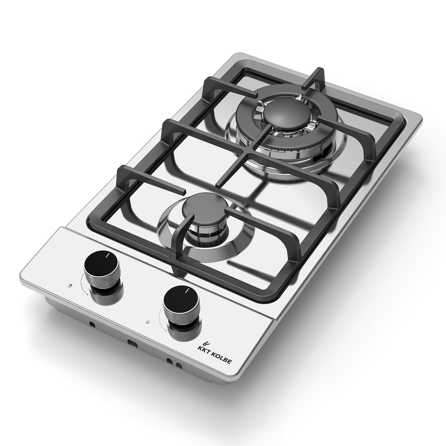 KKT KOLBE Gaskochfeld 29 cm 4,4 kW 2 Flammig Autark Wok-Zone Edelstahl G302ED