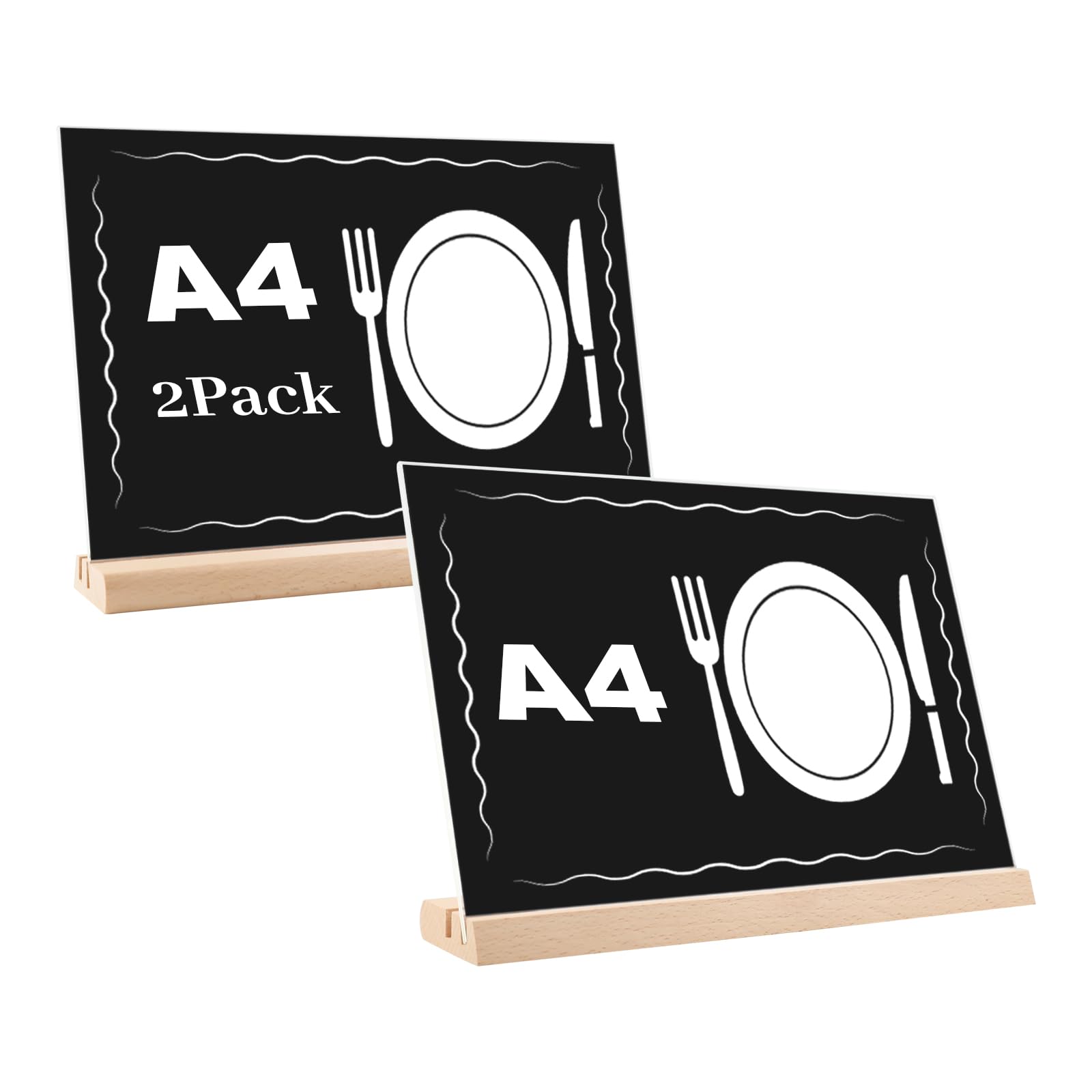 Lot De 6 Présentoirs De Table A4 En Acrylique Transparent – Porte-Documents Et Menus Pour Restaurant