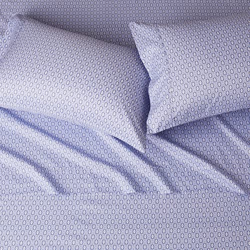 Amazon Basics SS8-Q-BDSK Lightweight Super Soft Easy Care Microfiber 4 Piece Bed Sheet Set With 14 Inch Deep Pockets, Queen, Blue Damask thumb #2