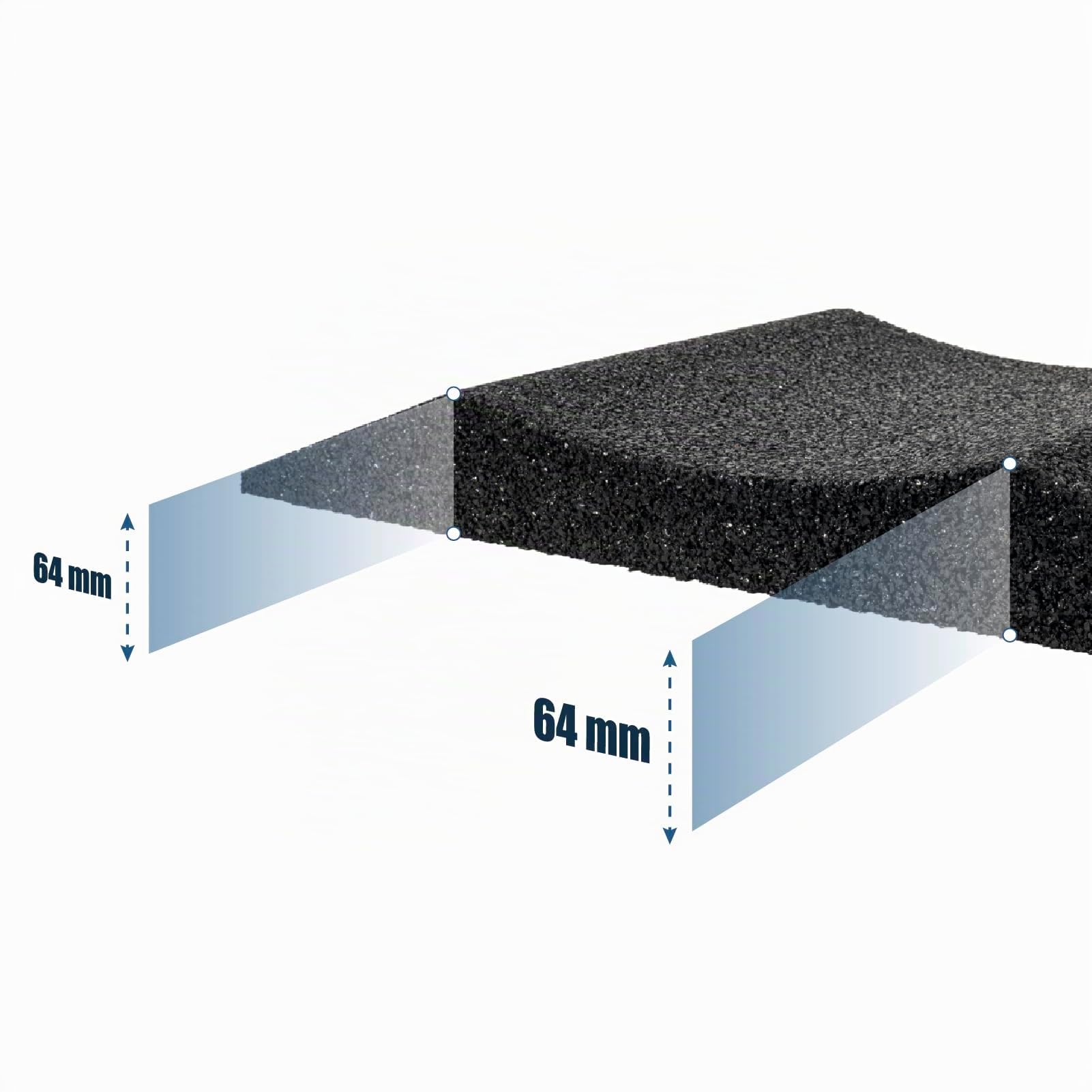 HASKYY Juego de 4 protectores de neumáticos 600x300x64mm hasta 285mm de ancho, protector de neumáticos, cama de neumáticos, nido de neumáticos de granulado de goma de 300mm de ancho