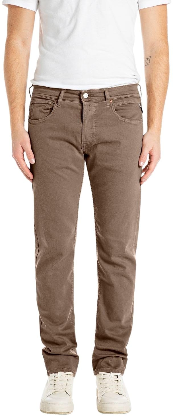 Replay Grover Men's Straight Fit Jeans, 522 Biscuit, 32 W/32 L